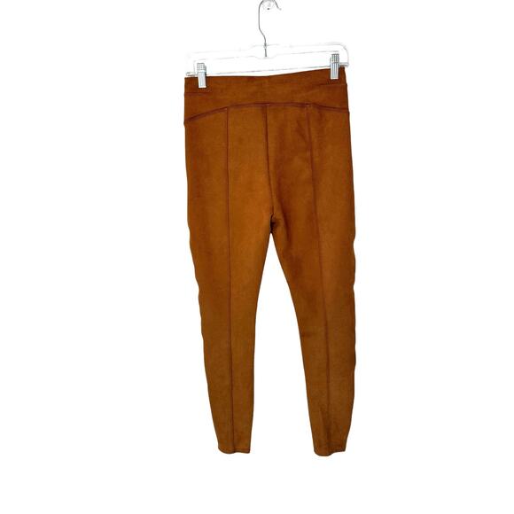 Spanx Brown Casual Pull On Stretch Slimming Faux Suede Leggings Size Medium - Picture 11 of 15